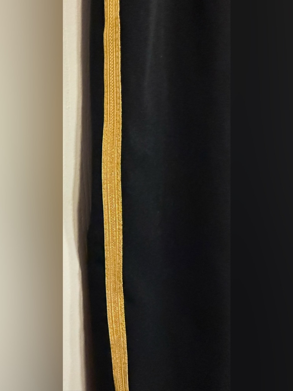 Worthington Black Ankle Pants Gold Tuxedo Stripe Modern Fit Dress Trousers 8 - Picture 4 of 8
